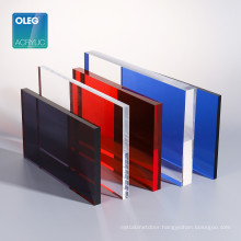 OLEG manufacturers acrylic 3mm color transparent cast acrylic sheet for laser cutting